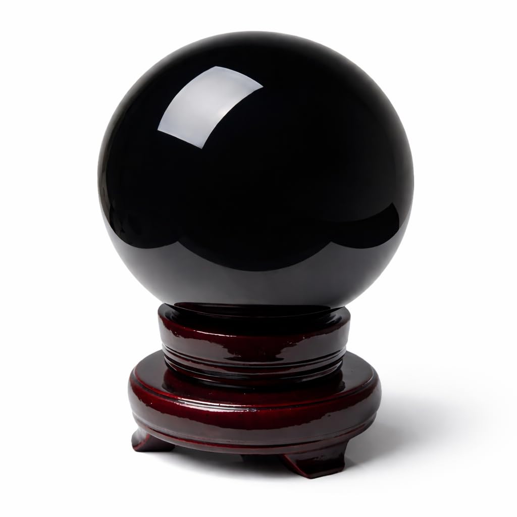 Black Obsidian Crystal Balls for Fengshui, Meditation, Crystal Healing, Divination, Home Decoration, Black Magic Crystal Sphere