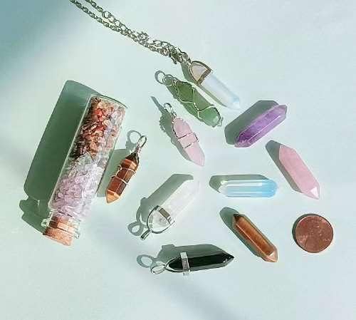 20PCS Lapis Lazuli Healing Crystals Wands Polished Natural Hexagonal Pointed Stones Reiki Energy Crystal Set Meditation Crystal Grid