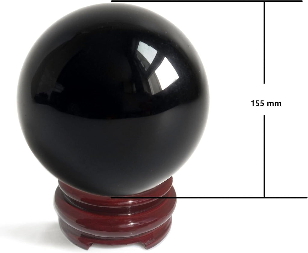Black Obsidian Crystal Balls for Fengshui, Meditation, Crystal Healing, Divination, Home Decoration, Black Magic Crystal Sphere
