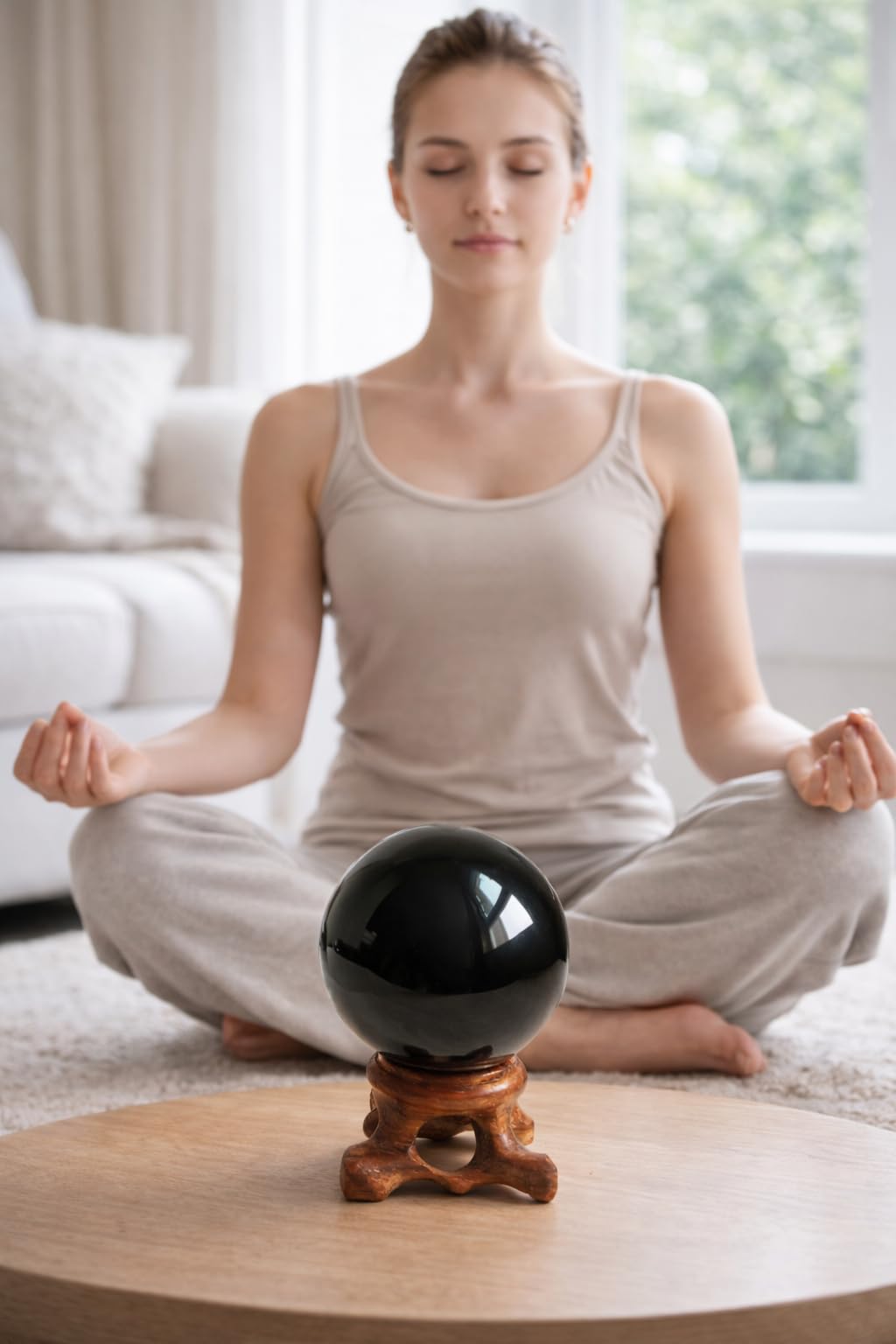 Black Obsidian Crystal Balls for Fengshui, Meditation, Crystal Healing, Divination, Home Decoration, Black Magic Crystal Sphere