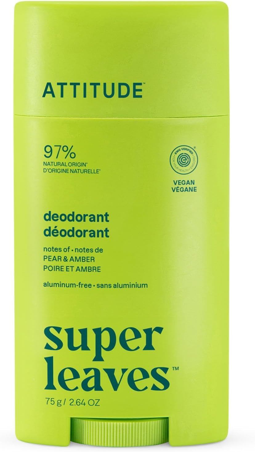 ATTITUDE Aluminum Free Deodorant, Natural Origin Ingredients, EWG Verified, Dermatologically Tested, Vegan