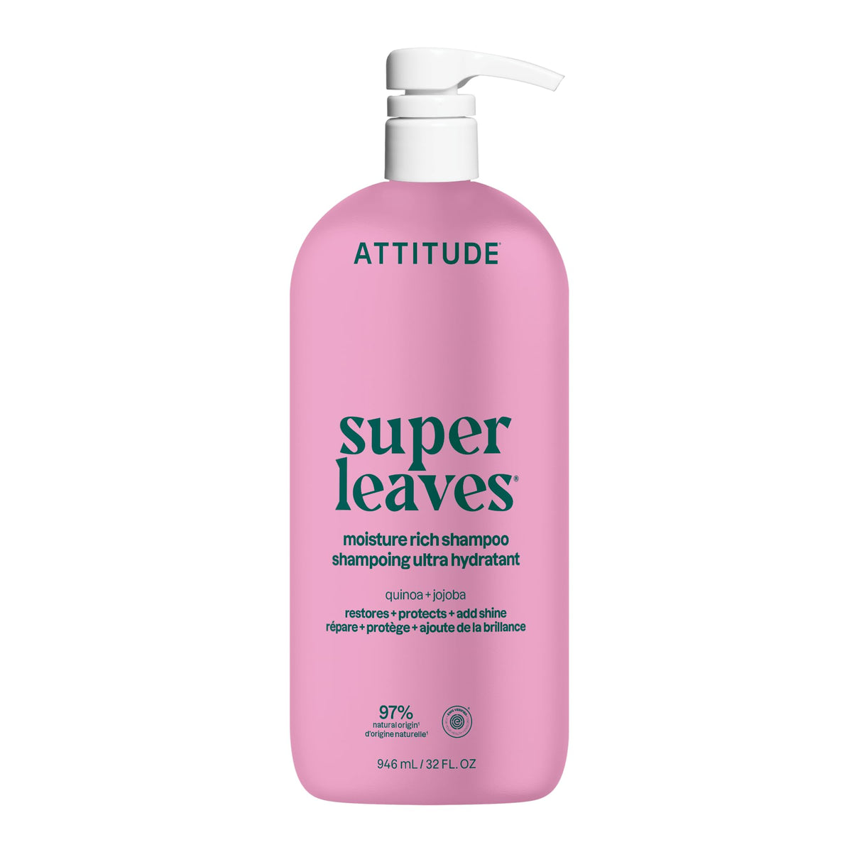 ATTITUDE Volumizing Shampoo for Fine, Thin Hair, EWG Verified, 946 mL Proudly Canadian!