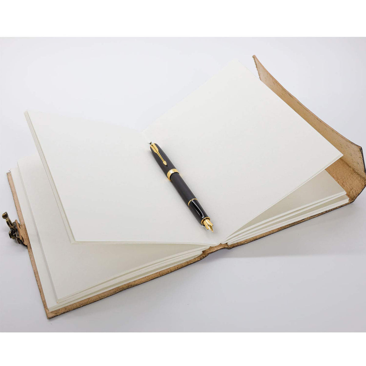 Handmade Leather Double Dragon Journal/Writing Notebook Diary/Bound Daily Notepad for Men & Women Unlined Paper Medium, Writing pad Gift for Artist, Sketch (8 x 6, Black)
