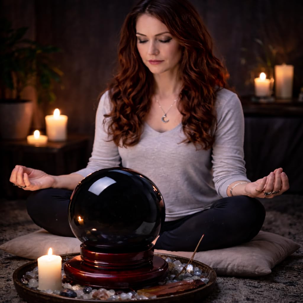 Black Obsidian Crystal Balls for Fengshui, Meditation, Crystal Healing, Divination, Home Decoration, Black Magic Crystal Sphere