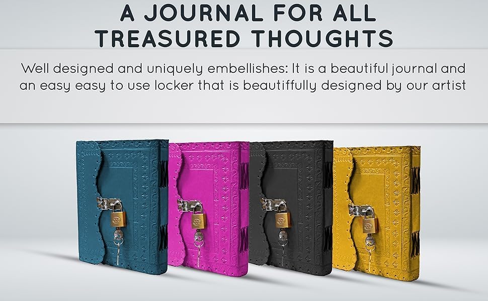 Leather Journal Large Writing Notebook - Handmade Leather Bound Vintage Journal For Women and Men with Lock And Key Gift For Art Sketchbook, Travel Diary And Notebooks To Write In 7 by 5 Inches (King Red)