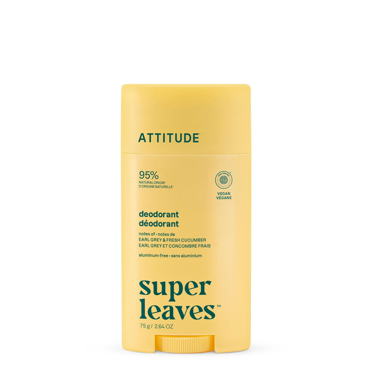 ATTITUDE Aluminum Free Deodorant, Natural Origin Ingredients, EWG Verified, Dermatologically Tested, Vegan