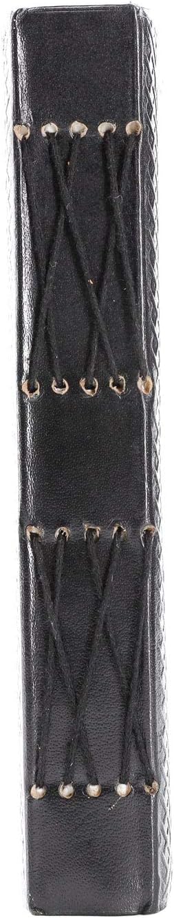 Handmade Leather Double Dragon Journal/Writing Notebook Diary/Bound Daily Notepad for Men & Women Unlined Paper Medium, Writing pad Gift for Artist, Sketch (8 x 6, Black)