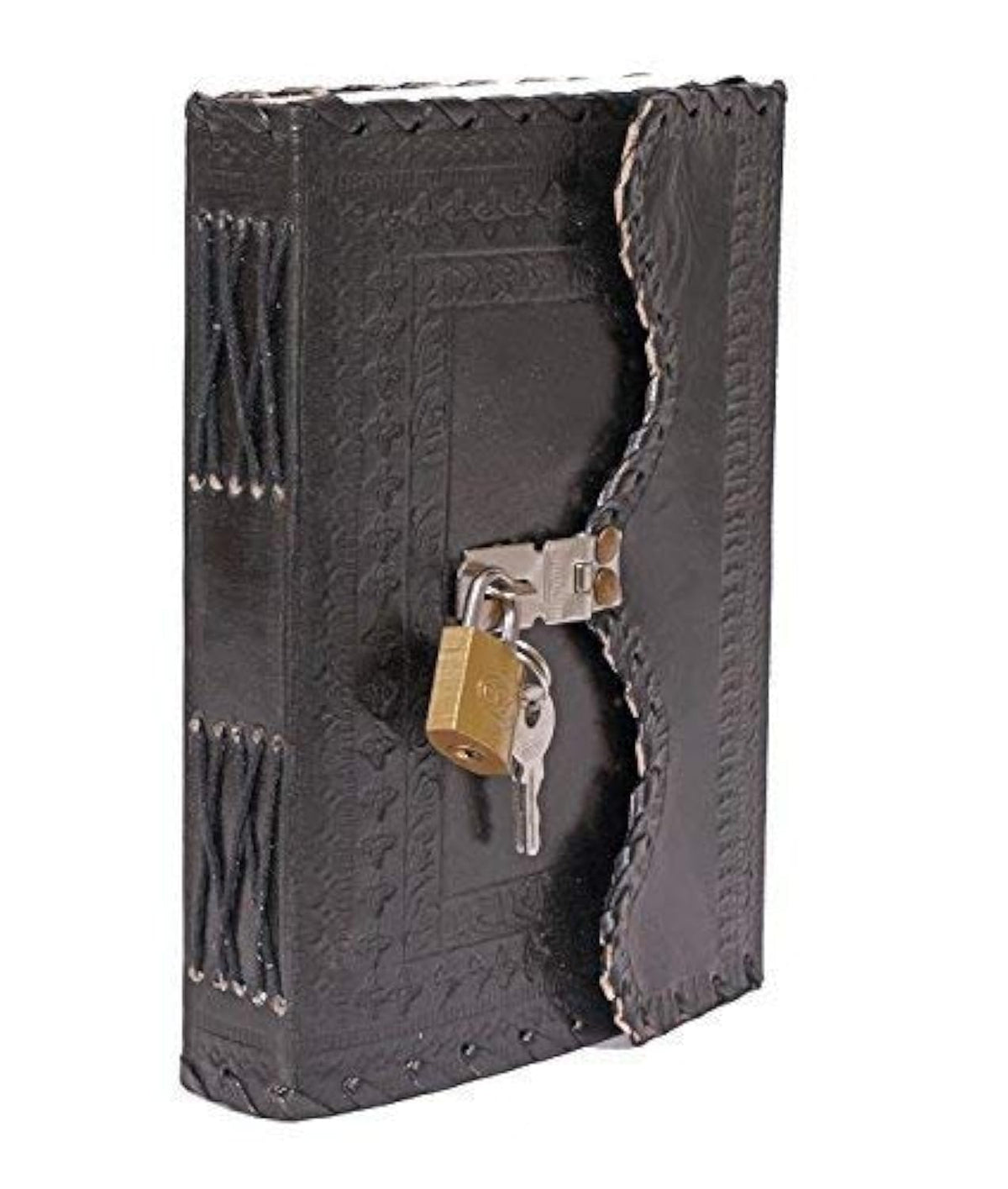 Leather Journal Large Writing Notebook - Handmade Leather Bound Vintage Journal For Women and Men with Lock And Key Gift For Art Sketchbook, Travel Diary And Notebooks To Write In 7 by 5 Inches (King Red)