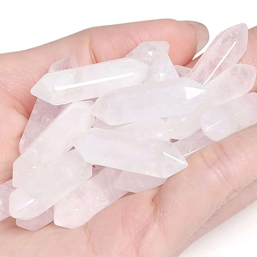 20PCS Lapis Lazuli Healing Crystals Wands Polished Natural Hexagonal Pointed Stones Reiki Energy Crystal Set Meditation Crystal Grid