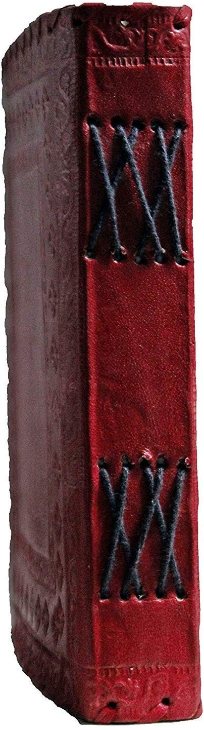 Leather Journal Large Writing Notebook - Handmade Leather Bound Vintage Journal For Women and Men with Lock And Key Gift For Art Sketchbook, Travel Diary And Notebooks To Write In 7 by 5 Inches (King Red)