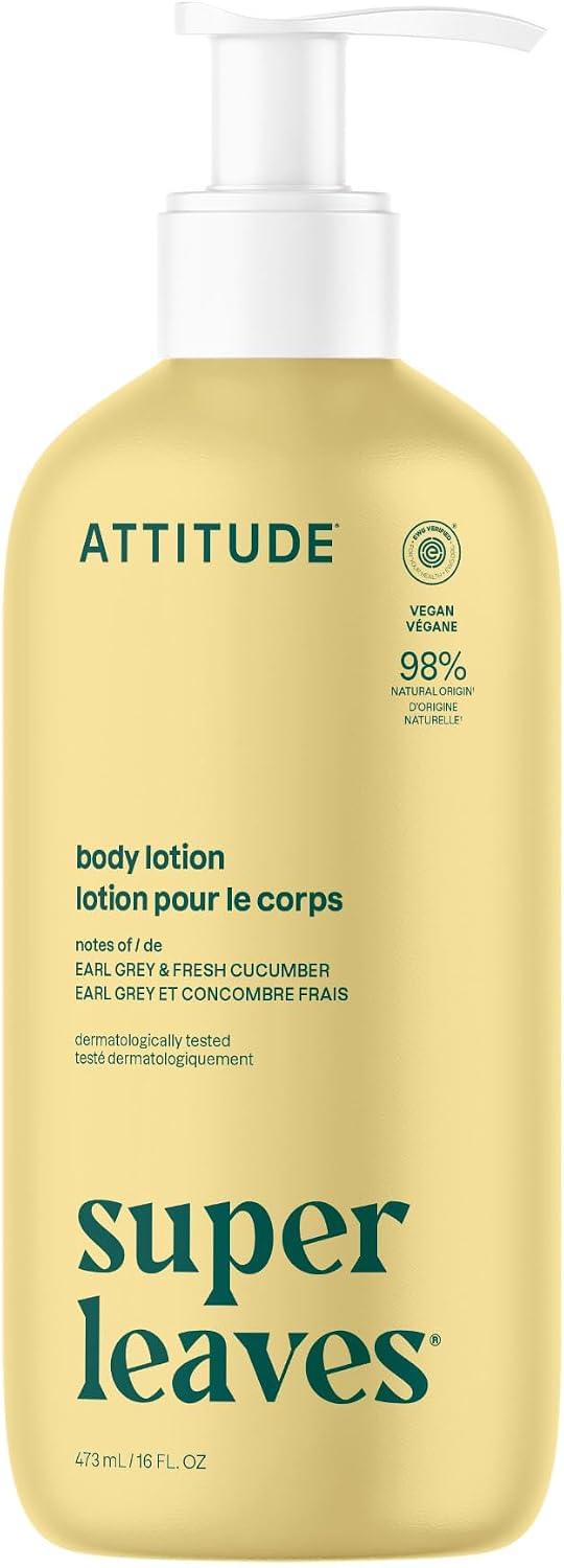 ATTITUDE Face & Body Lotion, Earl Grey & Fresh Cucumber, 16 Fl Oz Proudly Canadian!