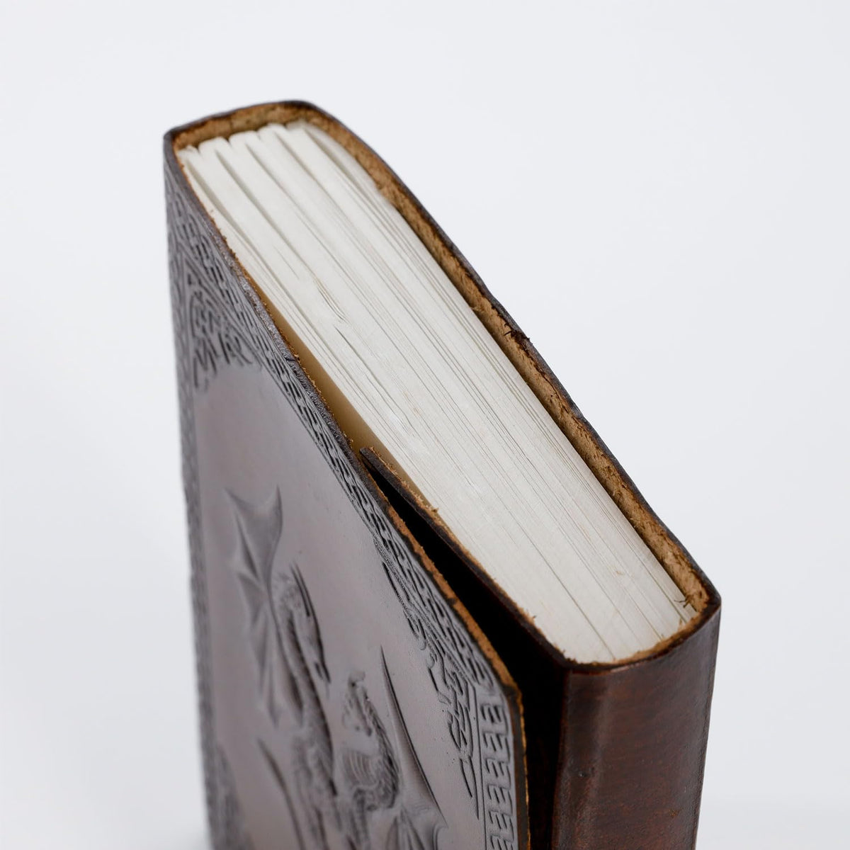 Handmade Leather Double Dragon Journal/Writing Notebook Diary/Bound Daily Notepad for Men & Women Unlined Paper Medium, Writing pad Gift for Artist, Sketch (8 x 6, Black)