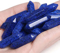 20PCS Lapis Lazuli Healing Crystals Wands Polished Natural Hexagonal Pointed Stones Reiki Energy Crystal Set Meditation Crystal Grid