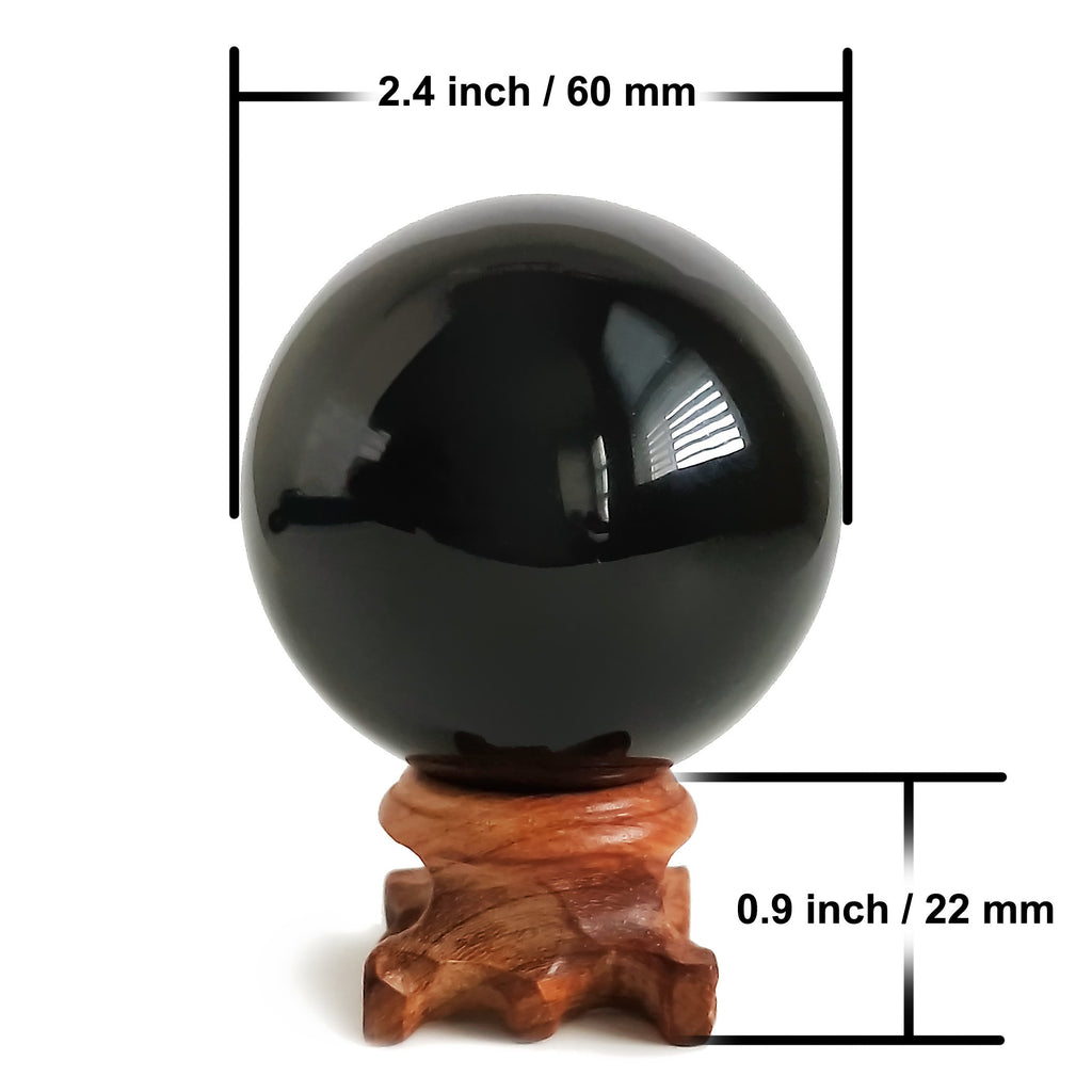 Black Obsidian Crystal Balls for Fengshui, Meditation, Crystal Healing, Divination, Home Decoration, Black Magic Crystal Sphere