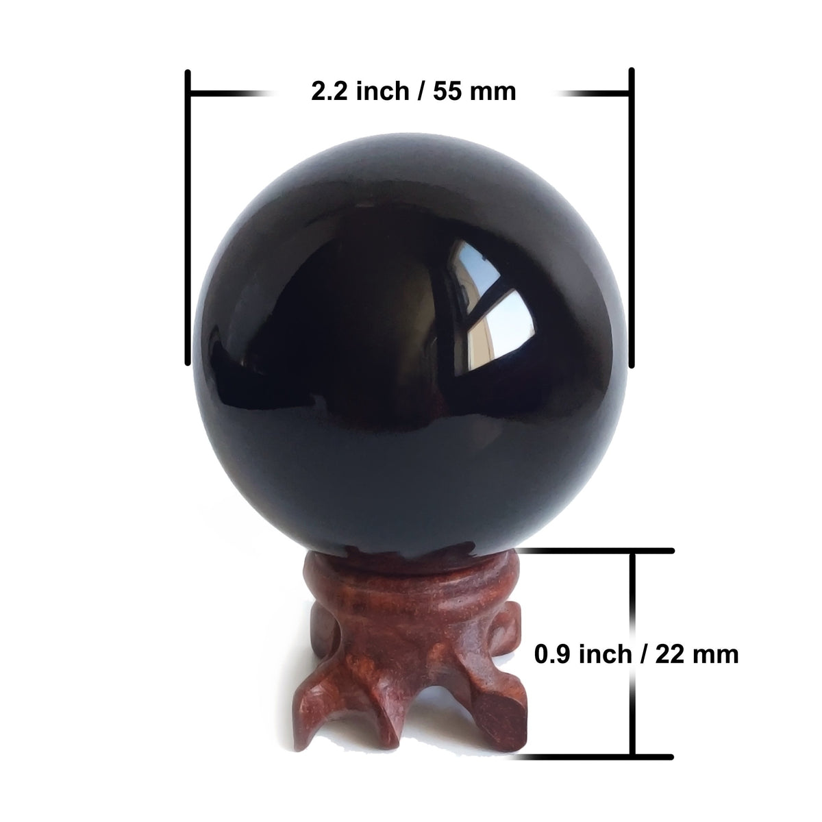 Black Obsidian Crystal Balls for Fengshui, Meditation, Crystal Healing, Divination, Home Decoration, Black Magic Crystal Sphere