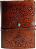 Leather Journal Refillable Lined Paper Tree of Life Handmade Leather Journal/Writing Notebook Diary/Bound Daily Notepad for Men & Women Medium, Writing pad for Artist, Sketch