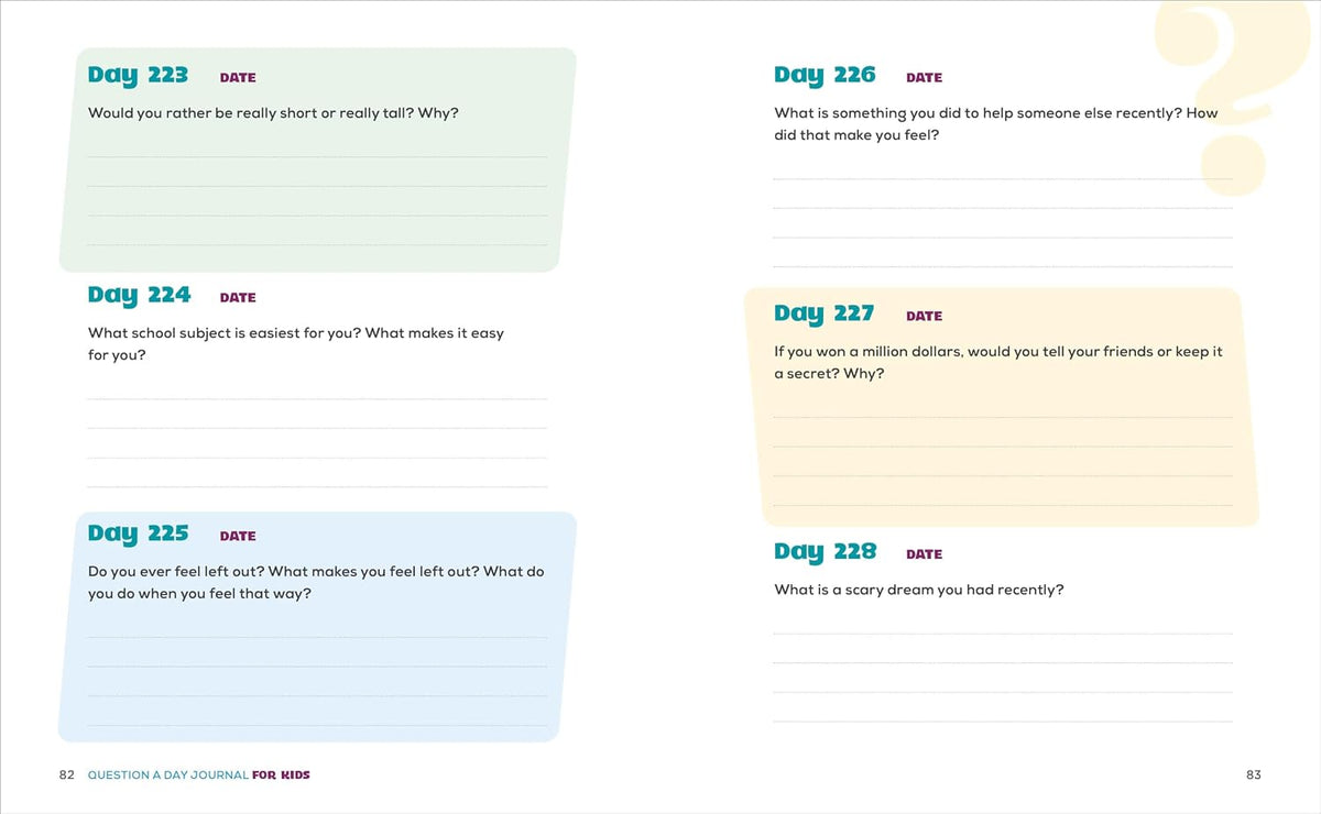 Question a Day Journal for Kids: 365 Days to Capture Memories and Express Yourself