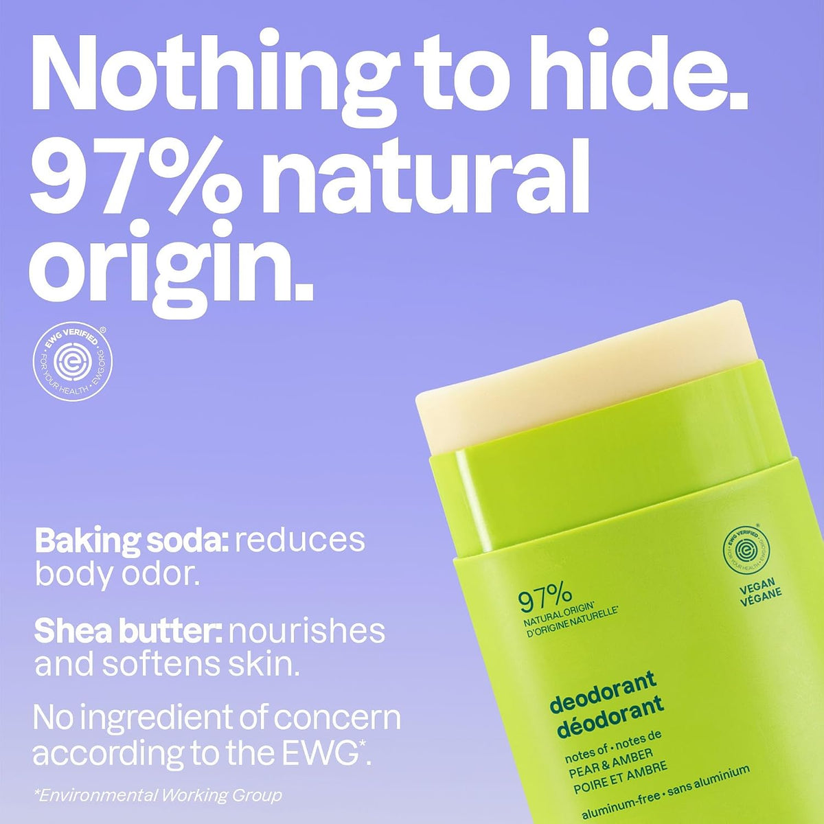 ATTITUDE Aluminum Free Deodorant, Natural Origin Ingredients, EWG Verified, Dermatologically Tested, Vegan