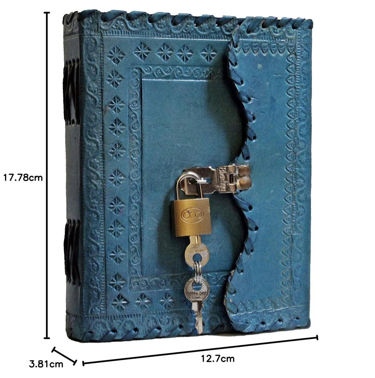 Leather Journal Large Writing Notebook - Handmade Leather Bound Vintage Journal For Women and Men with Lock And Key Gift For Art Sketchbook, Travel Diary And Notebooks To Write In 7 by 5 Inches (King Red)