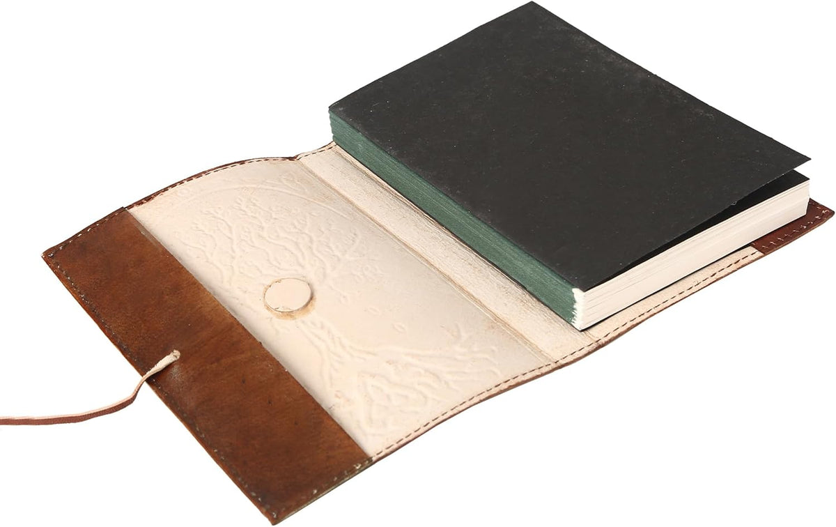 Leather Journal Refillable Lined Paper Tree of Life Handmade Leather Journal/Writing Notebook Diary/Bound Daily Notepad for Men & Women Medium, Writing pad for Artist, Sketch