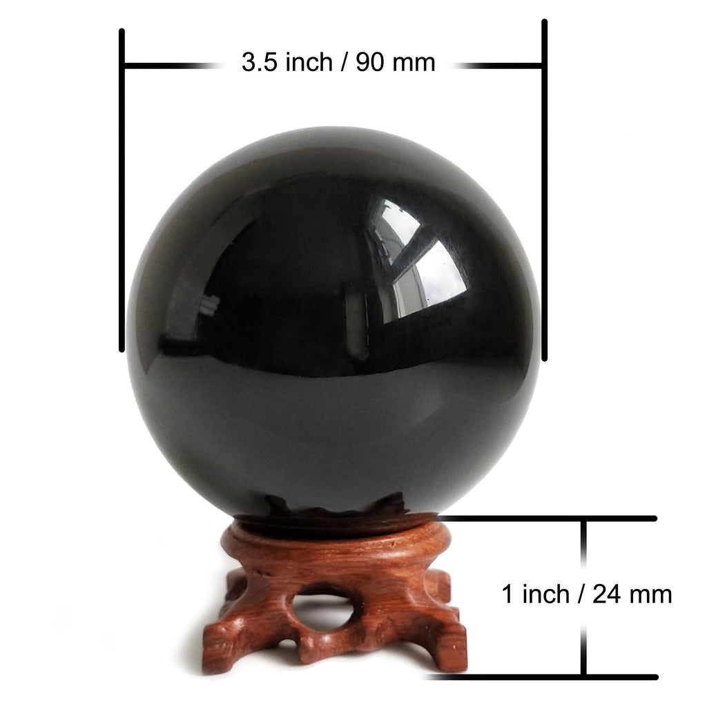 Black Obsidian Crystal Balls for Fengshui, Meditation, Crystal Healing, Divination, Home Decoration, Black Magic Crystal Sphere