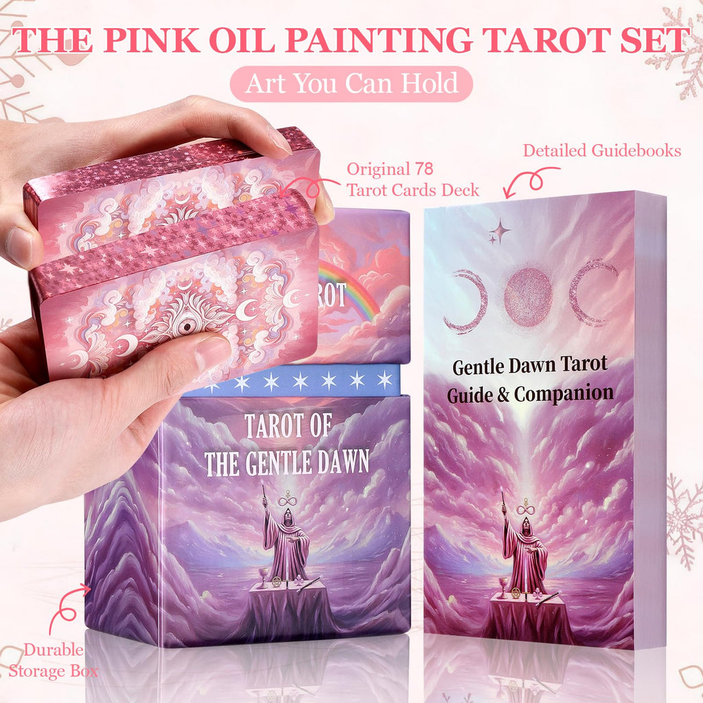Eternal Gilded Bloom Tarot Cards for Beginners with Guidebook Traditional & Classic Tarot Deck Victorian-Inspired Unique Vintage Art Holographic Gilded Edges 400GSM 78 Cards