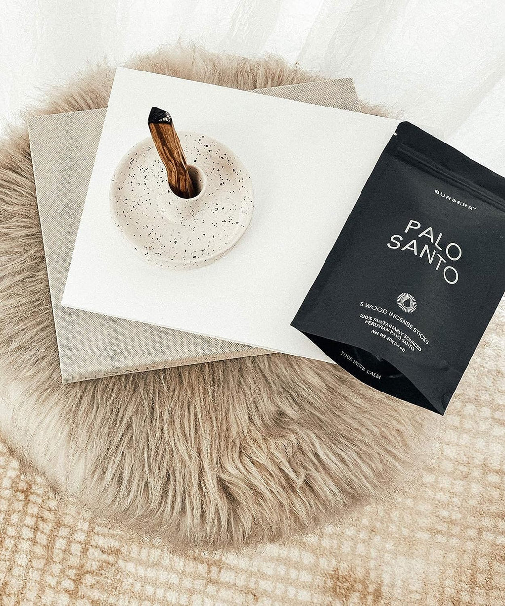 Bursera Palo Santo Sticks, Tree Planted with Every Order, 100% Natural, Ethical & Sustainable, 5-Pack Authentic Real Palo Santo Wood Incense Sticks from Peru for Aromatherapy, Smudging