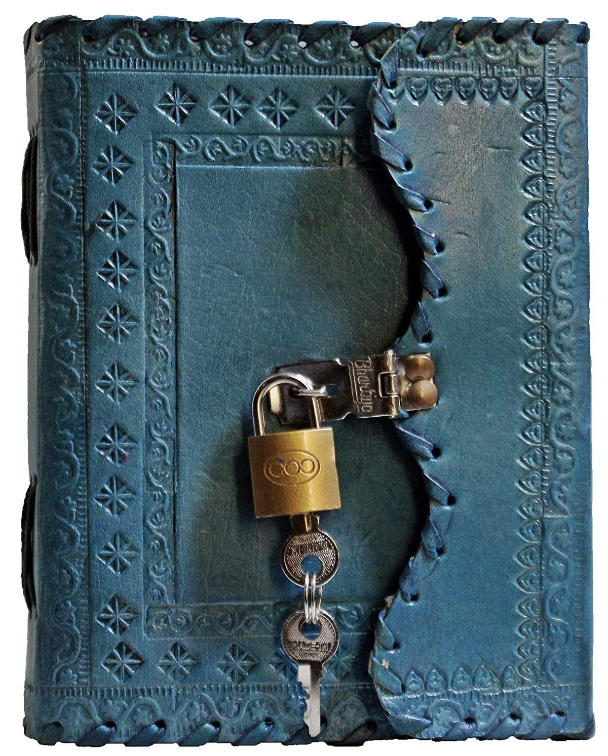 Leather Journal Large Writing Notebook - Handmade Leather Bound Vintage Journal For Women and Men with Lock And Key Gift For Art Sketchbook, Travel Diary And Notebooks To Write In 7 by 5 Inches (King Red)