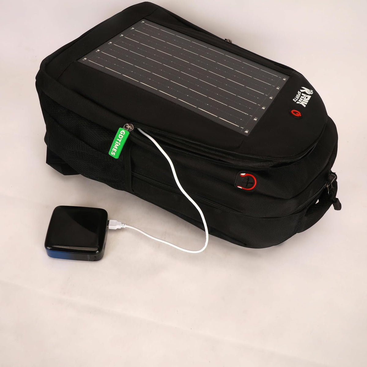 Solar Powered Hiking Backpack with USB Charging Port & LED Light, Waterproof Outdoor Travel Laptop Backpack with Solar Panel for Camping, Trekking & Adventure Gear