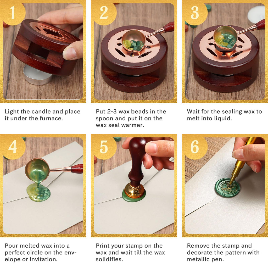 Wax Seal Kit with Gift Box, 624 Pcs