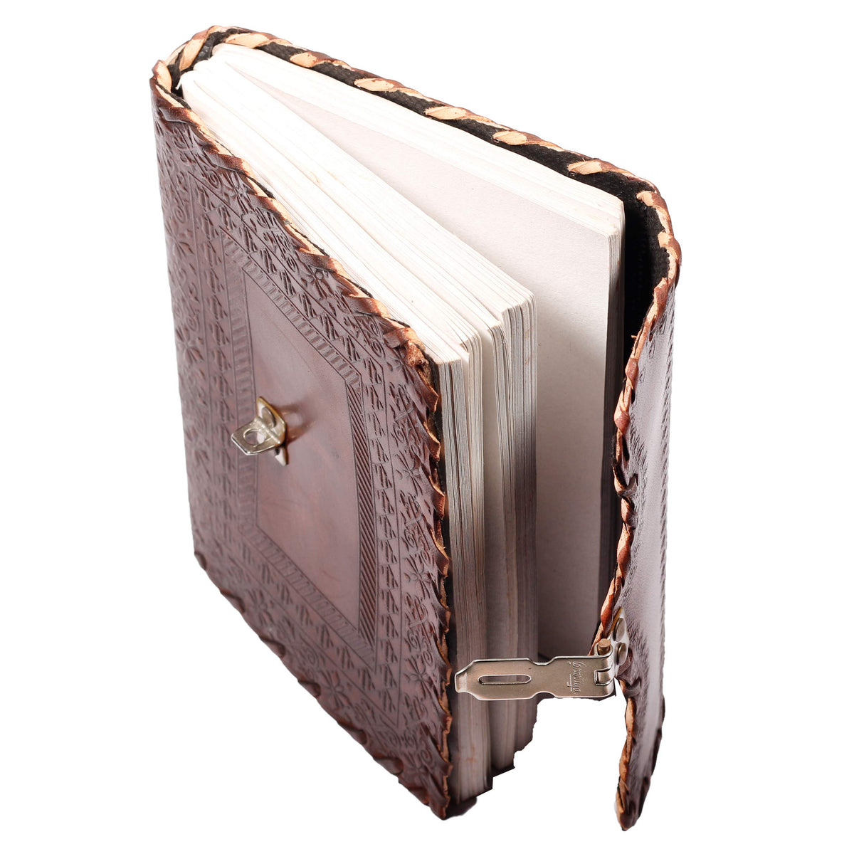 Leather Journal Large Writing Notebook - Handmade Leather Bound Vintage Journal For Women and Men with Lock And Key Gift For Art Sketchbook, Travel Diary And Notebooks To Write In 7 by 5 Inches (King Red)