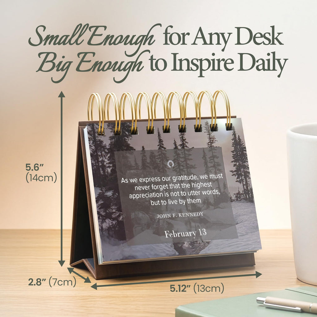 MESMOS Mindfulness Perpetual Flip Calendar with 366 Daily Affirmations