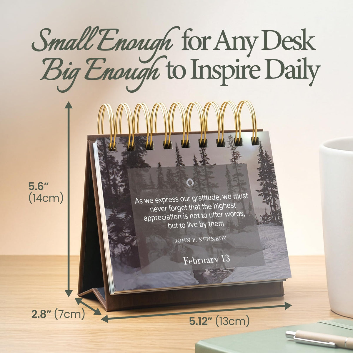 MESMOS Mindfulness Perpetual Flip Calendar with 366 Daily Affirmations