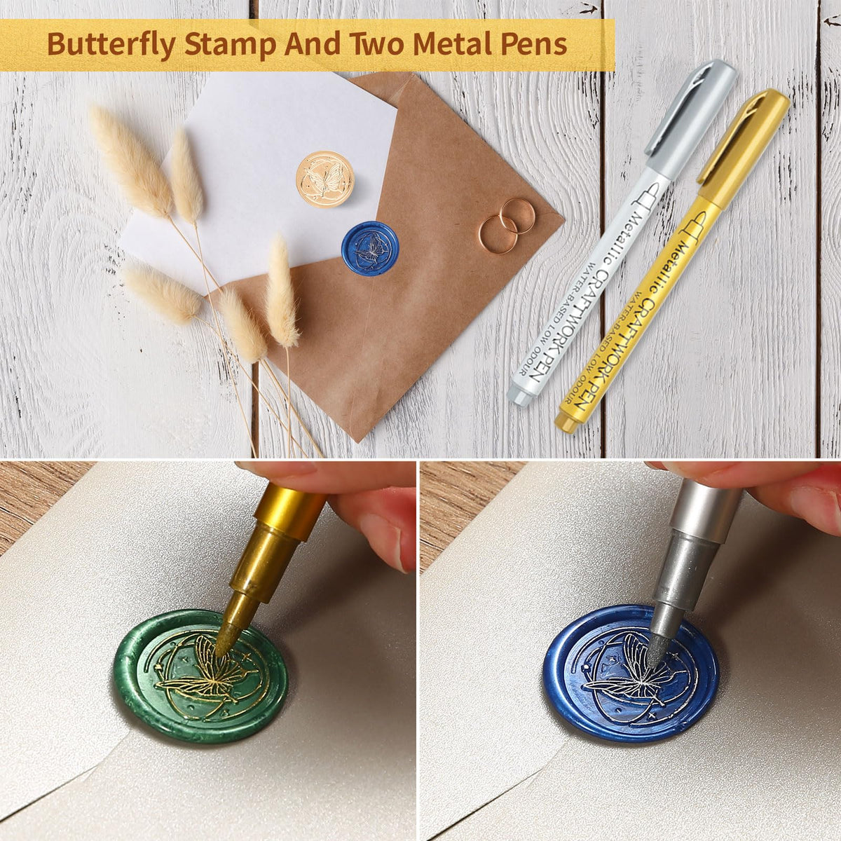 Wax Seal Kit with Gift Box, 624 Pcs