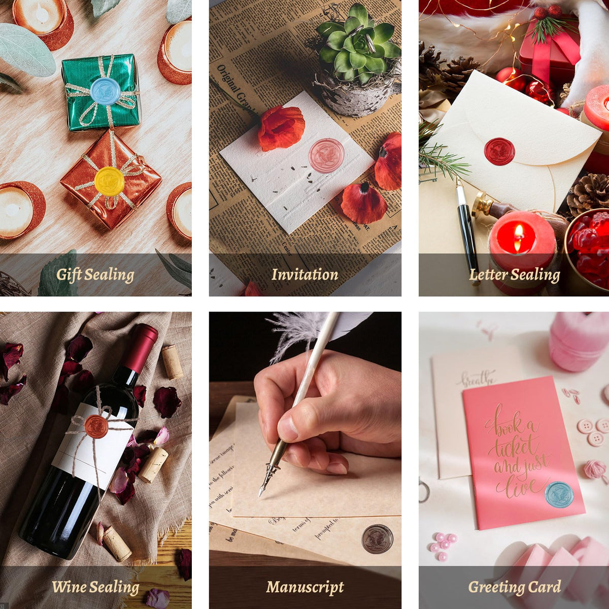 Wax Seal Kit with Gift Box, 624 Pcs