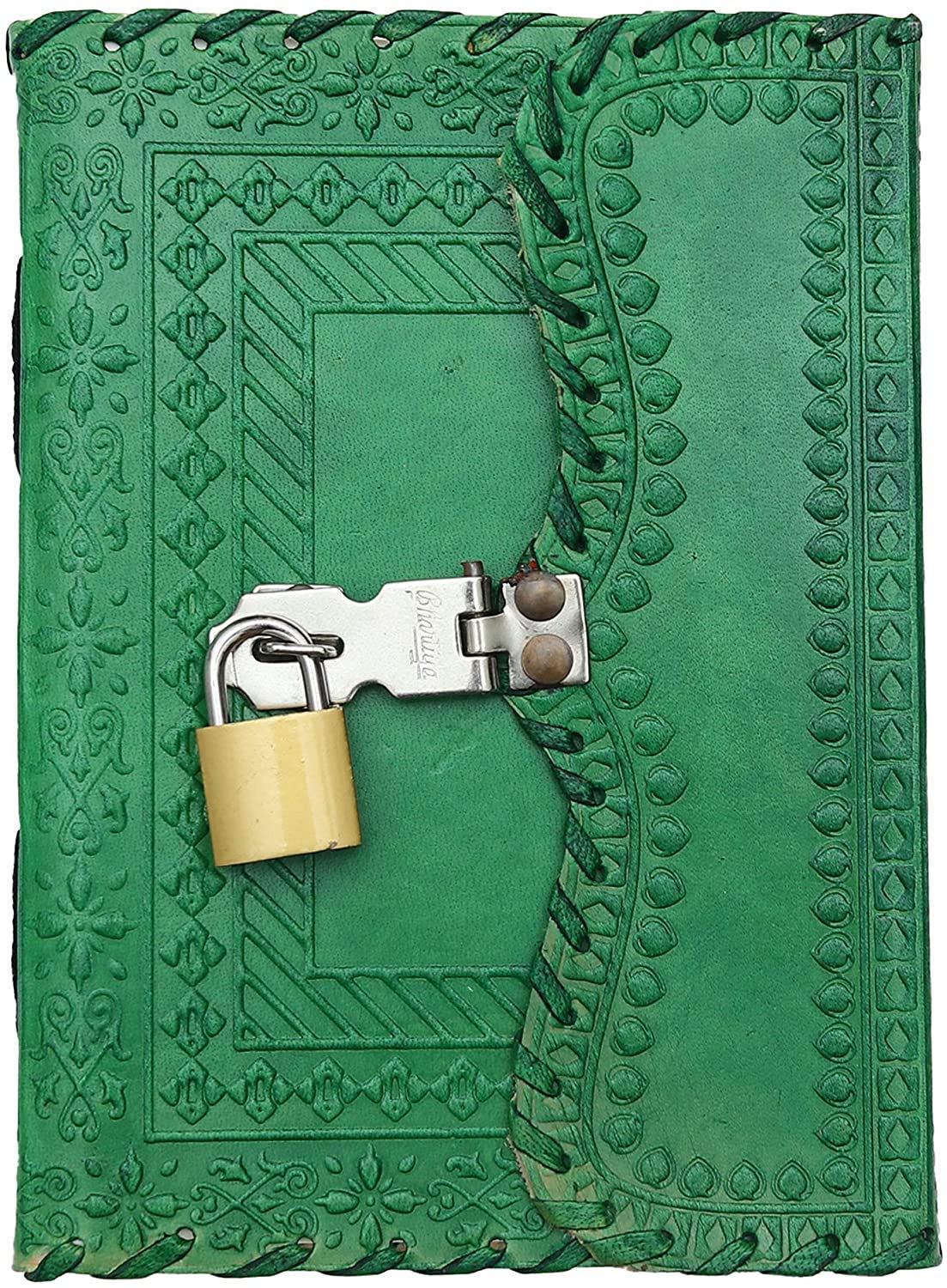 Leather Journal Large Writing Notebook - Handmade Leather Bound Vintage Journal For Women and Men with Lock And Key Gift For Art Sketchbook, Travel Diary And Notebooks To Write In 7 by 5 Inches (King Red)