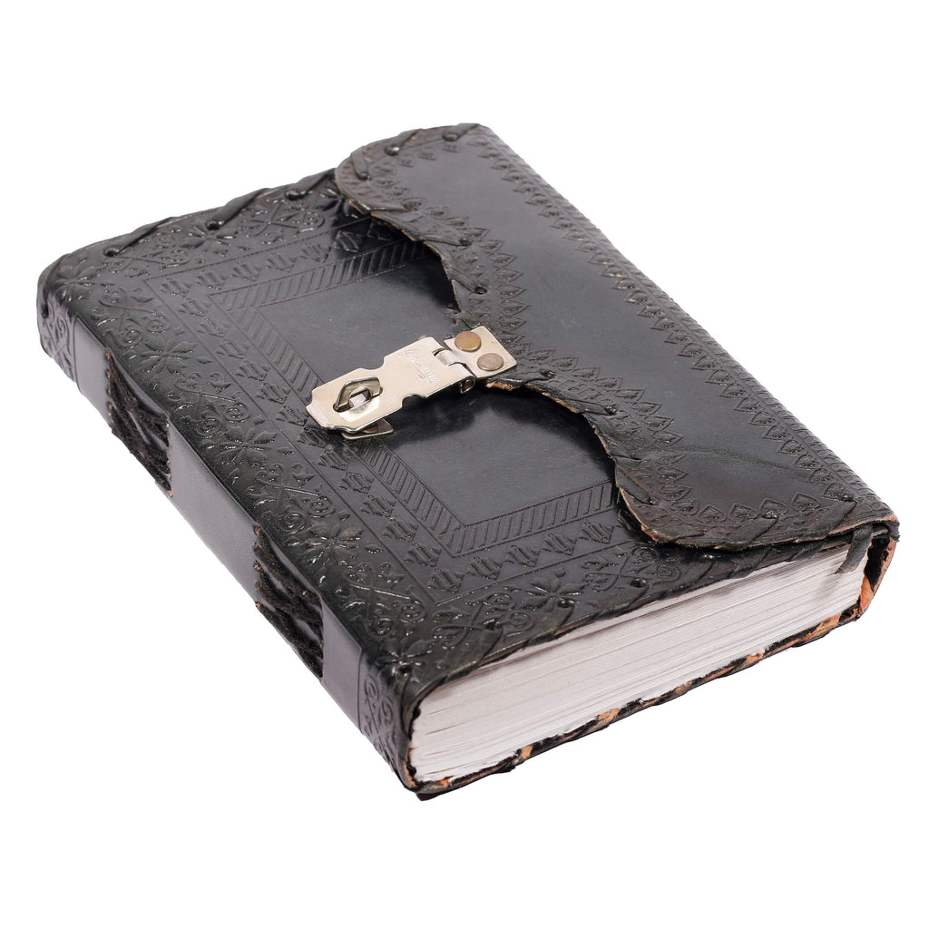 Leather Journal Large Writing Notebook - Handmade Leather Bound Vintage Journal For Women and Men with Lock And Key Gift For Art Sketchbook, Travel Diary And Notebooks To Write In 7 by 5 Inches (King Red)