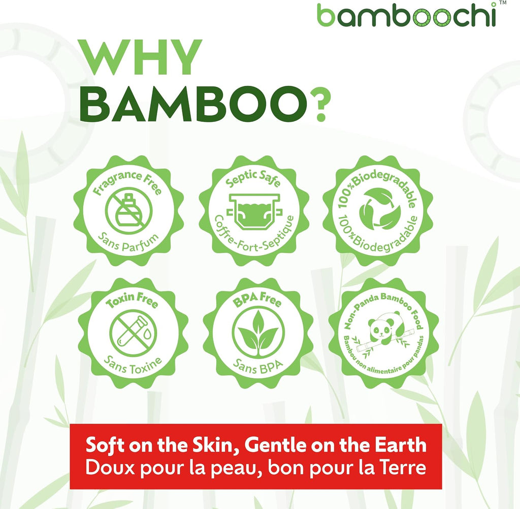 Bamboo Toilet Paper, Septic Safe 2 Ply 300 Sheets Per Roll,  RV Safe, Eco-Friendly Proudly Made in Canada