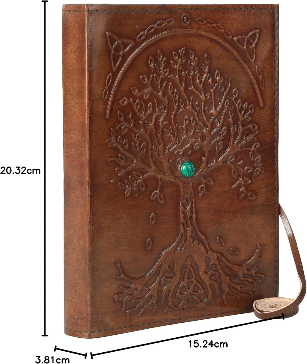 Leather Journal Refillable Lined Paper Tree of Life Handmade Leather Journal/Writing Notebook Diary/Bound Daily Notepad for Men & Women Medium, Writing pad for Artist, Sketch