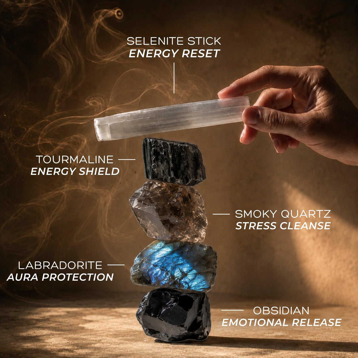 Anima® Various Crystal Sets for Peace, Intuition & Rest