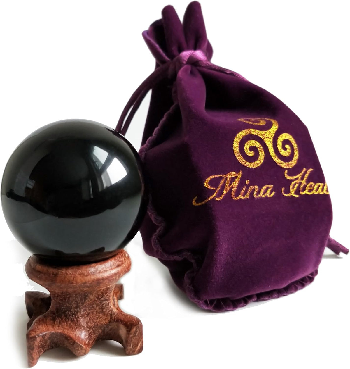 Black Obsidian Crystal Balls for Fengshui, Meditation, Crystal Healing, Divination, Home Decoration, Black Magic Crystal Sphere