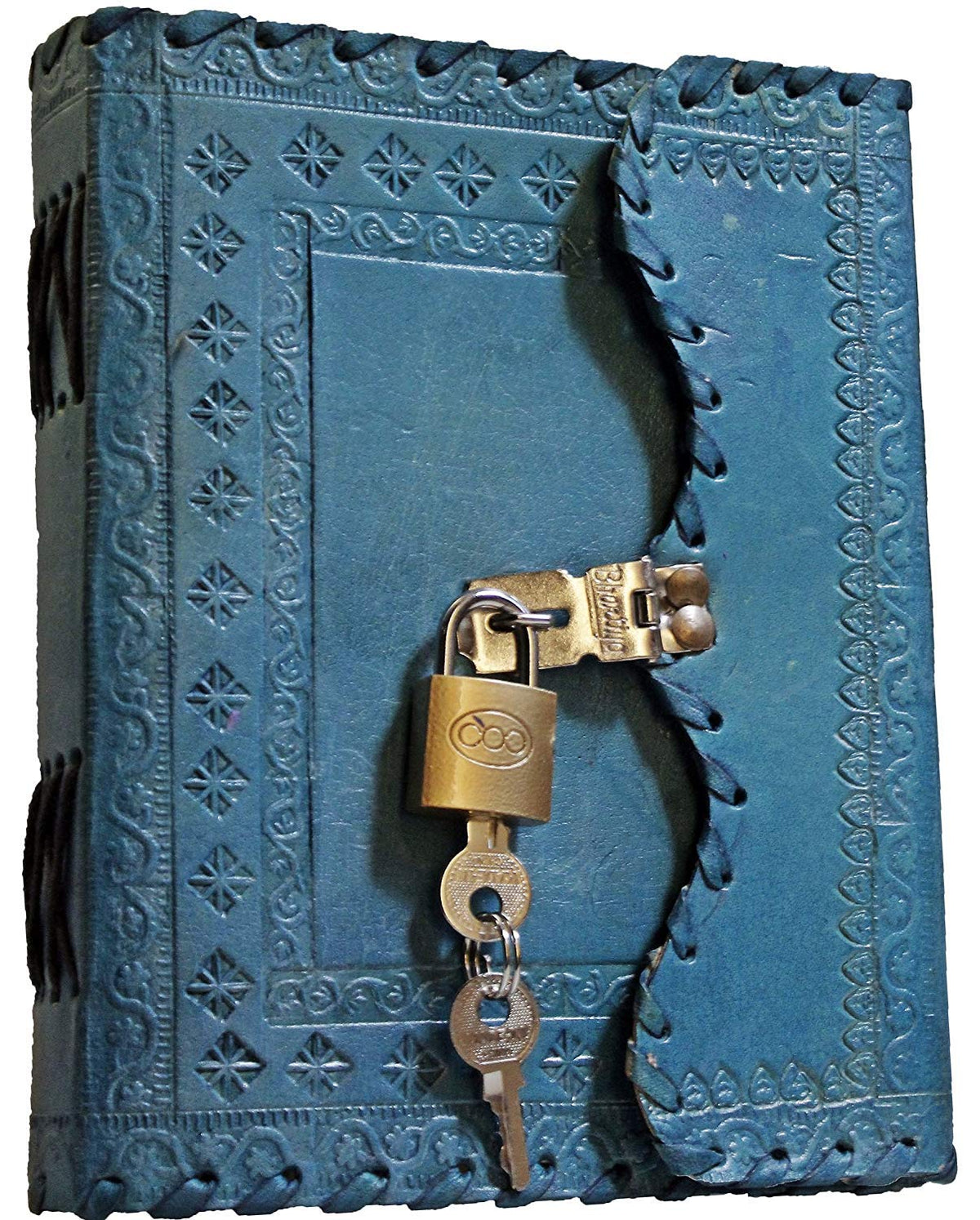 Leather Journal Large Writing Notebook - Handmade Leather Bound Vintage Journal For Women and Men with Lock And Key Gift For Art Sketchbook, Travel Diary And Notebooks To Write In 7 by 5 Inches (King Red)