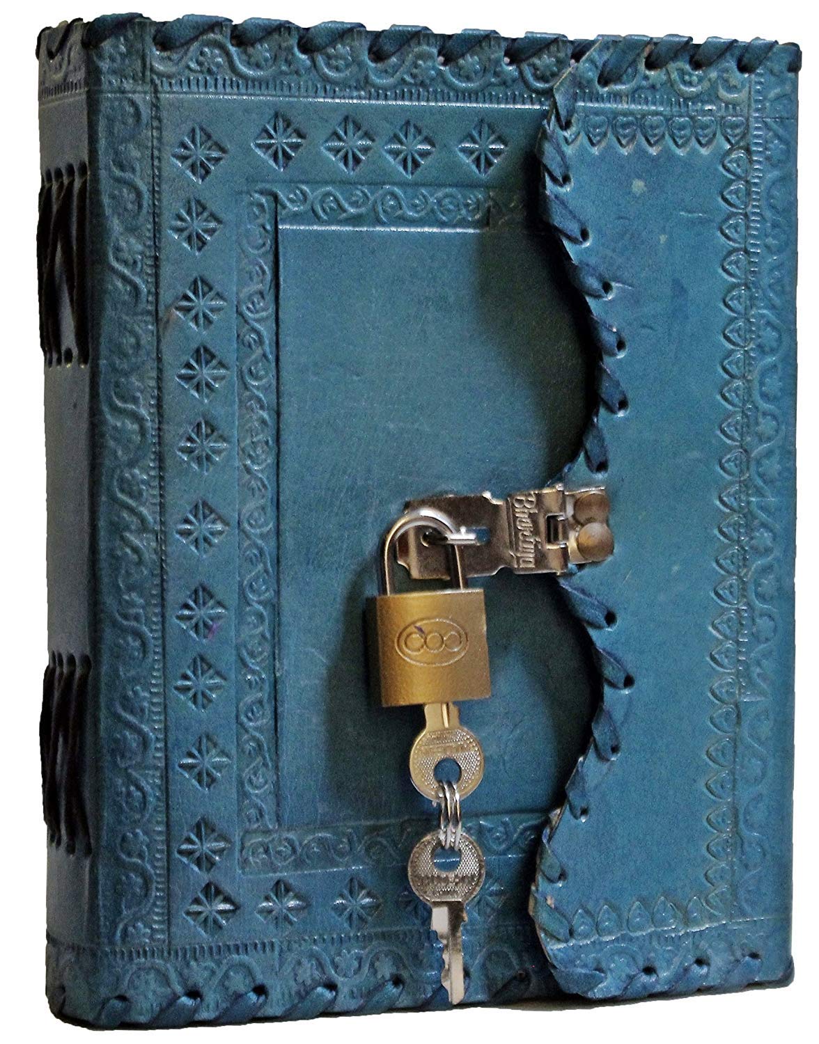 Leather Journal Large Writing Notebook - Handmade Leather Bound Vintage Journal For Women and Men with Lock And Key Gift For Art Sketchbook, Travel Diary And Notebooks To Write In 7 by 5 Inches (King Red)