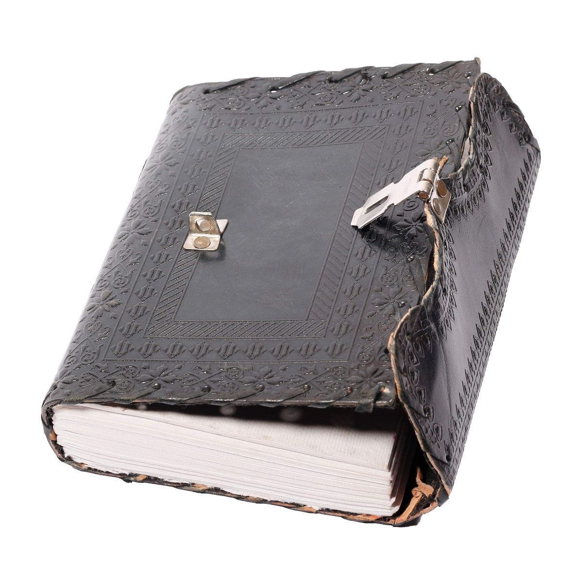 Leather Journal Large Writing Notebook - Handmade Leather Bound Vintage Journal For Women and Men with Lock And Key Gift For Art Sketchbook, Travel Diary And Notebooks To Write In 7 by 5 Inches (King Red)