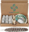 Sage Smudge Kit - White Sage Smudge Sticks ~ Abalone Shell 5-6 in ~ 2 in Tripod Stand ~ 10-12 in Feather and White Sand ~ The Perfect Smudge Kit