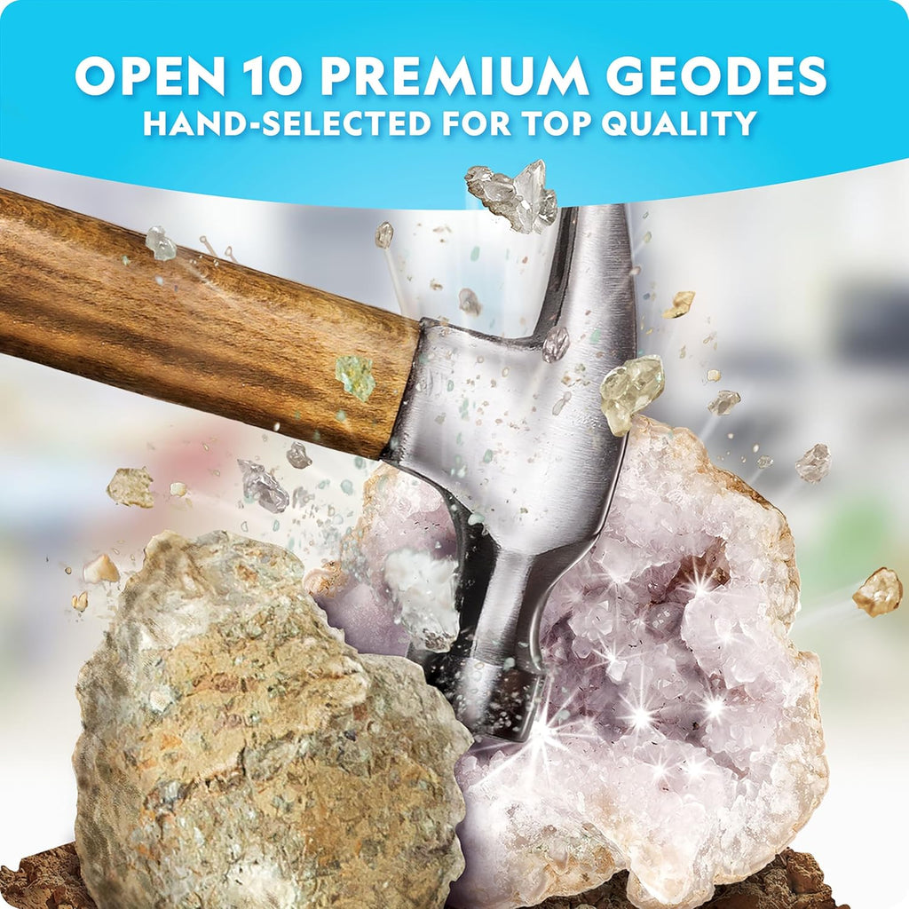 National Geographic Break Open 10 Premium Geodes Science Kit for Kids