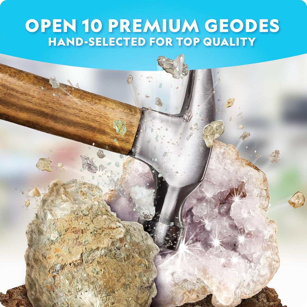 National Geographic Break Open 10 Premium Geodes Science Kit for Kids