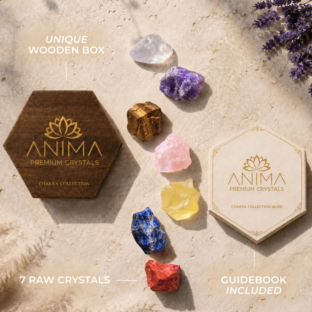 Anima® Various Crystal Sets for Peace, Intuition & Rest