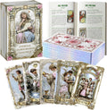 Eternal Gilded Bloom Tarot Cards for Beginners with Guidebook Traditional & Classic Tarot Deck Victorian-Inspired Unique Vintage Art Holographic Gilded Edges 400GSM 78 Cards