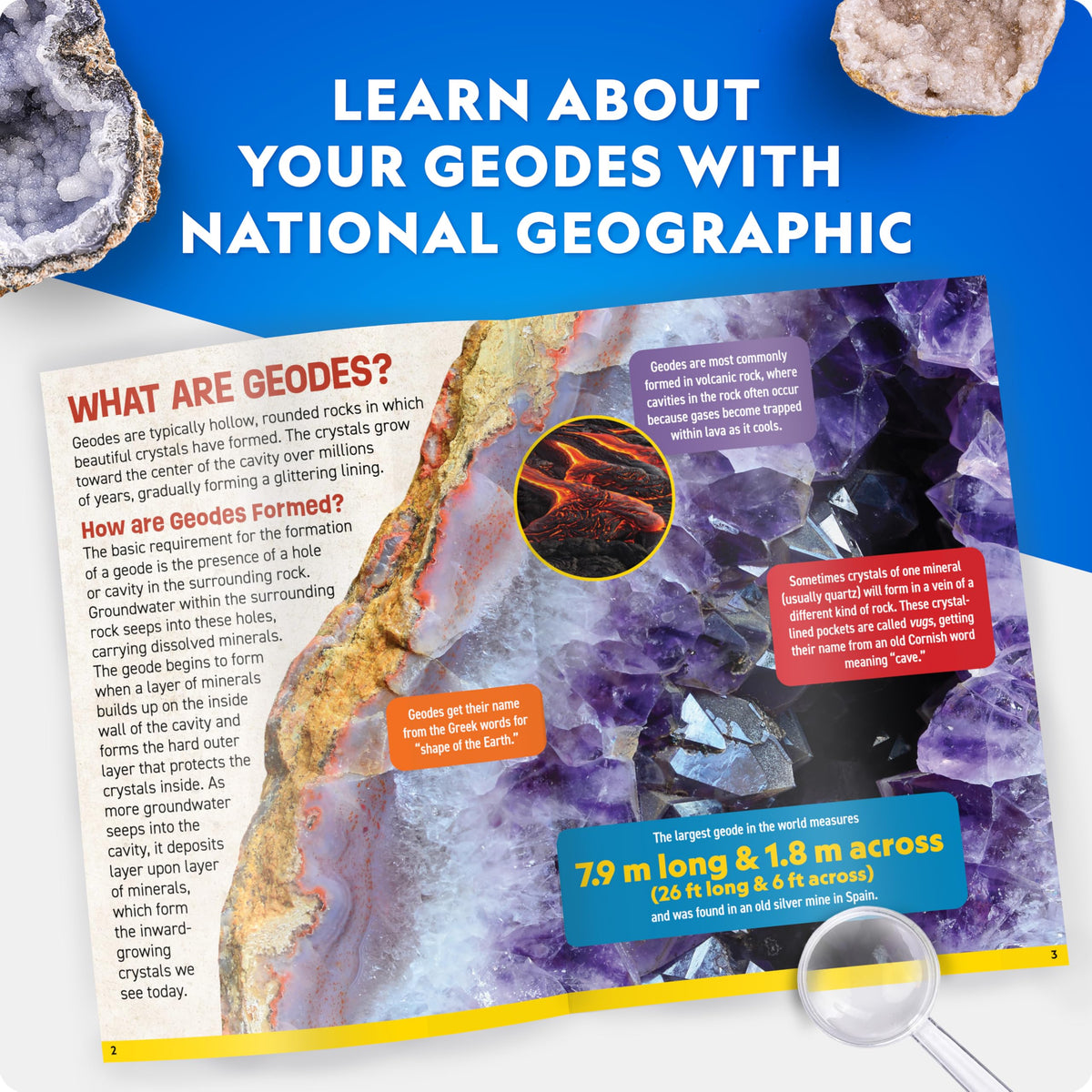 National Geographic Break Open 10 Premium Geodes Science Kit for Kids